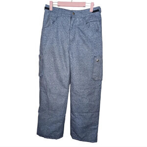 London by London Fog Kids Blue Denim Printed Snow Pants Girl Large 12/16